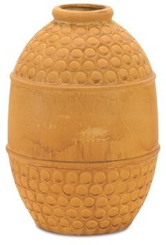 Melrose International "Bubbled Terra Cotta Vase 10""H"