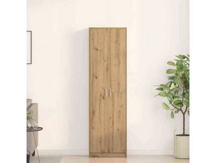 Style Élégance Chic - Buffet bahut - Armoire de chambre chêne artisanal - 55x25x189cm - Bois d'ingénierie &FR54398