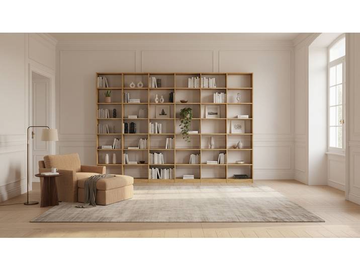 Große Bibliothek Eiche Natur geölt