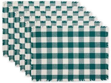 DII Heavyweight Check Fringed Placemat