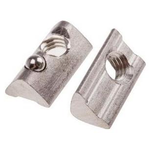RS PRO Roll-in T-slot 6 Nut, M6, spring, S/S (7675535)