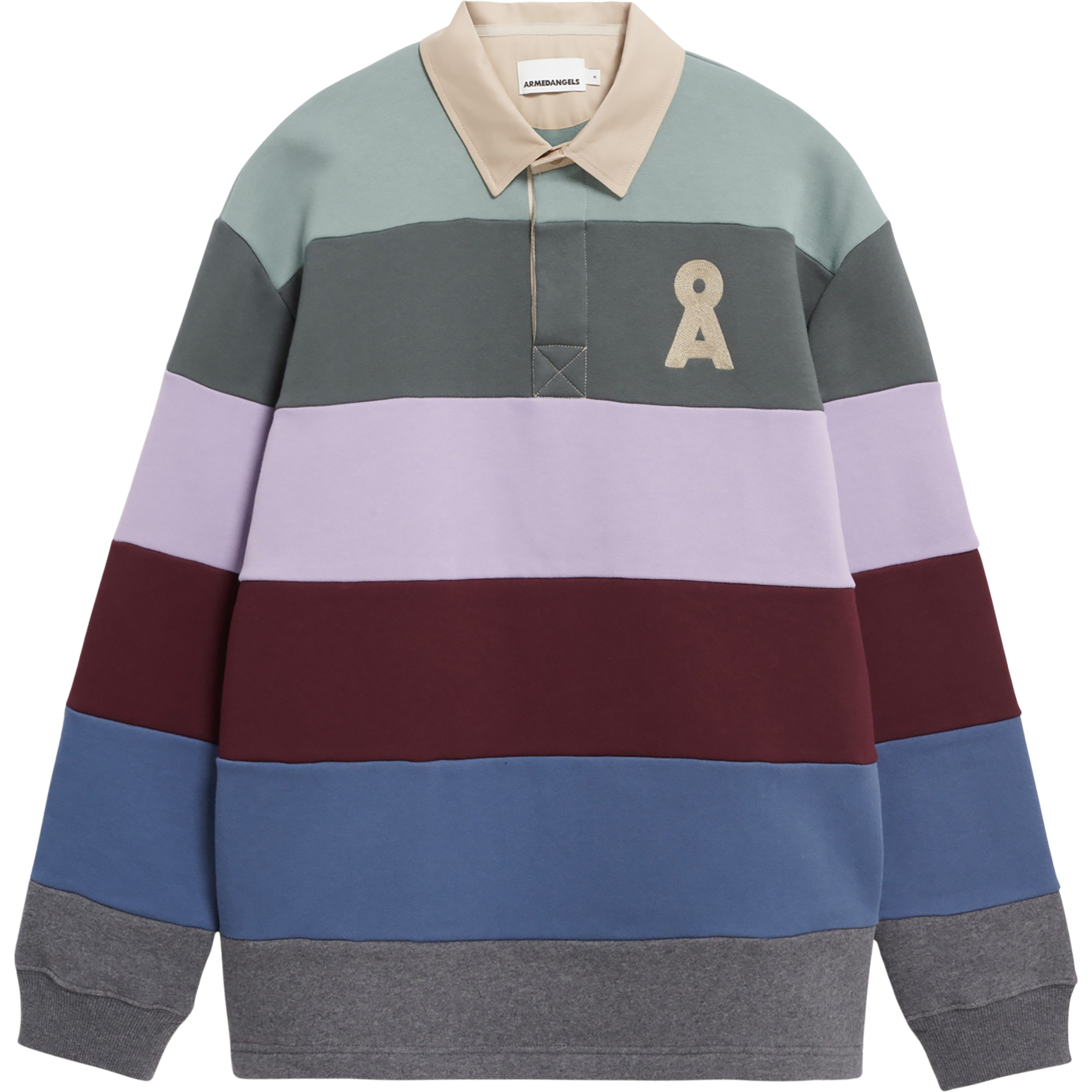 Armedangels Aadru Rugby Fleece Herren Pullover mehrfarbig Größe M Lifestyle Hautfreundlich
