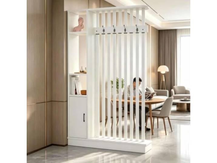 Raumteiler Trennwand Raumtrenner Holz Weiß With Storage Shelf,202x120x24cm Raumteiler Raumtrenner Trennwand Separator Dividers Free Standing Wohnzimmer Wall With Storage Shelf,202x120x24cm