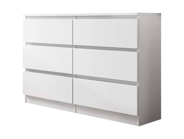 Malwa M6 120 Commode à 6 tiroirs Blanc