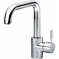 KAJA Ipuri Niederdruck-EH-Spültischarmatur Zylinderstifthebel hoher Ausl. velourschrom 55921-E