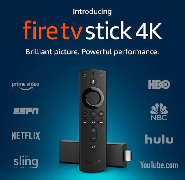 Amazon Fire TV Stick 4K Media Streamer With 2nd Gen Alexa Voice Remote - Black