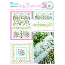 Stickvorlage "Bunte Blumenwelt