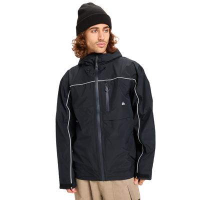 Regenjacke QUIKSILVER "Full Rig GORE-TEX", Herren, Gr. M, schwarz, Obermaterial: 100% Polyester., Jacken Regenjacke