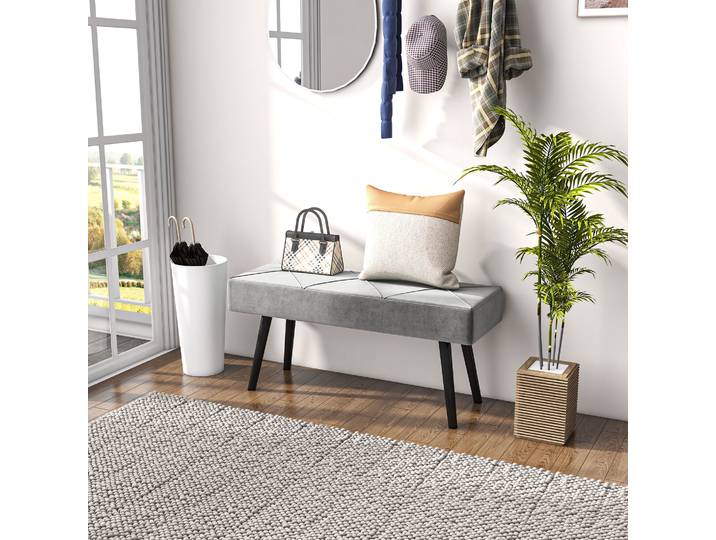Tabouret de chevet Homcom avec pieds en acier, capacité de charge 120 kg, 100x36x45 cm