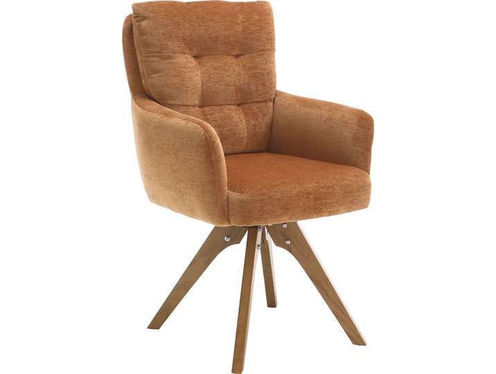 Esszimmerstuhl HOME AFFAIRE Sant Tropez , gelb (curry, natur, curry), B:60cm H:92cm T:67cm, Stühle, Esszimmerstuhl