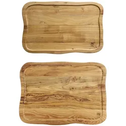 Aida Schneidebrett 2er-Set RAW - B/H/T ca. 34.00x4.50x46.00