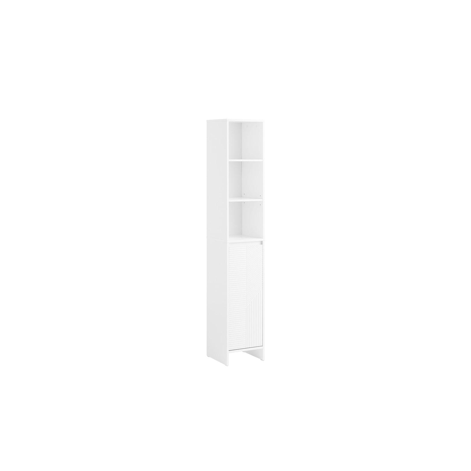 SoBuy Badezimmer-Hochschrank mit 1 Tür Weiß 30x30x170cm Klassisch