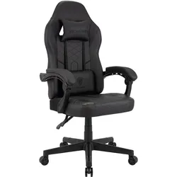 CLP Racing Bürostuhl ergonomisch Collins, Gamingstuhl mit Massagefunktion, verstellbare Rückenlehne Kunstleder, Kissen, belastbar bis 150kg