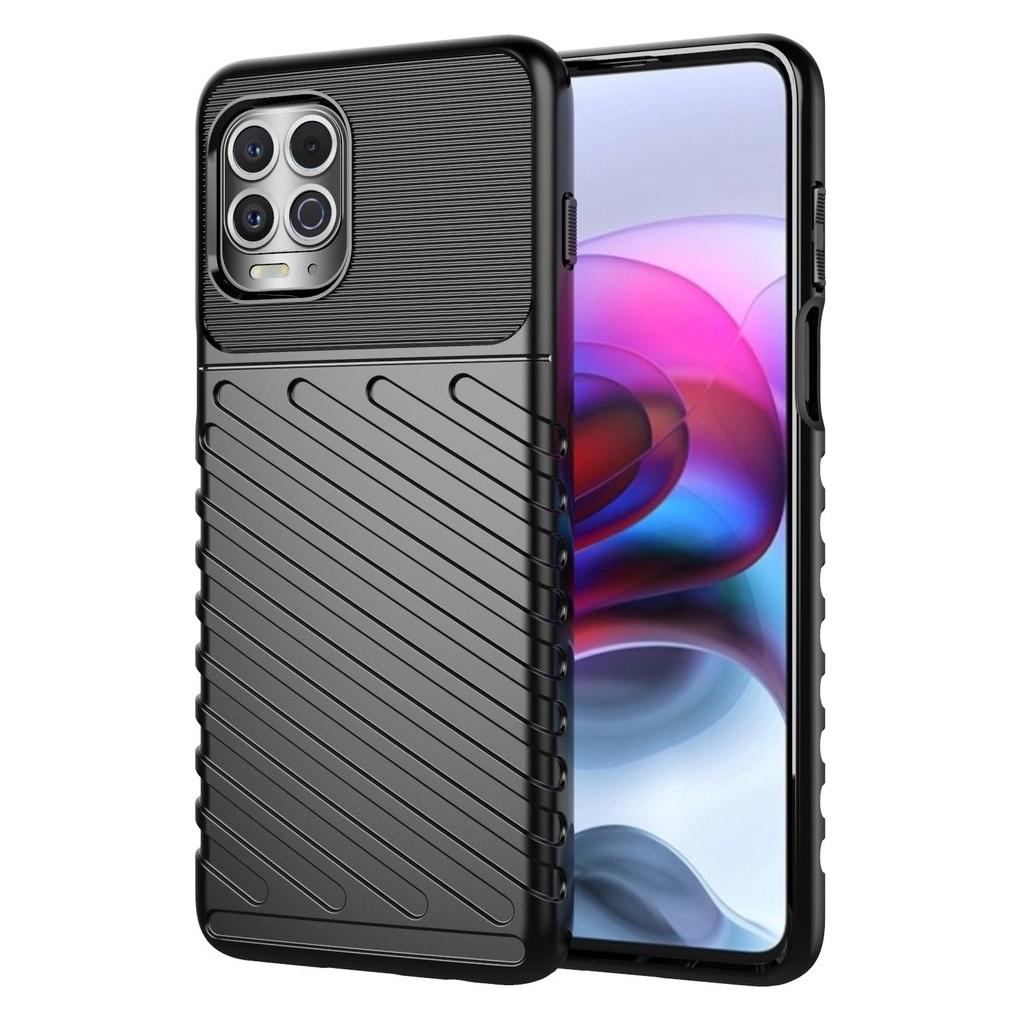 Hurtel Thunder Case Flexibel Robuste Panzer Handyhülle TPU Schutzhülle für Motorola Moto G100 / Edge S schw (Motorola Edge S Pro, Motorola Moto G100) (1404978613)