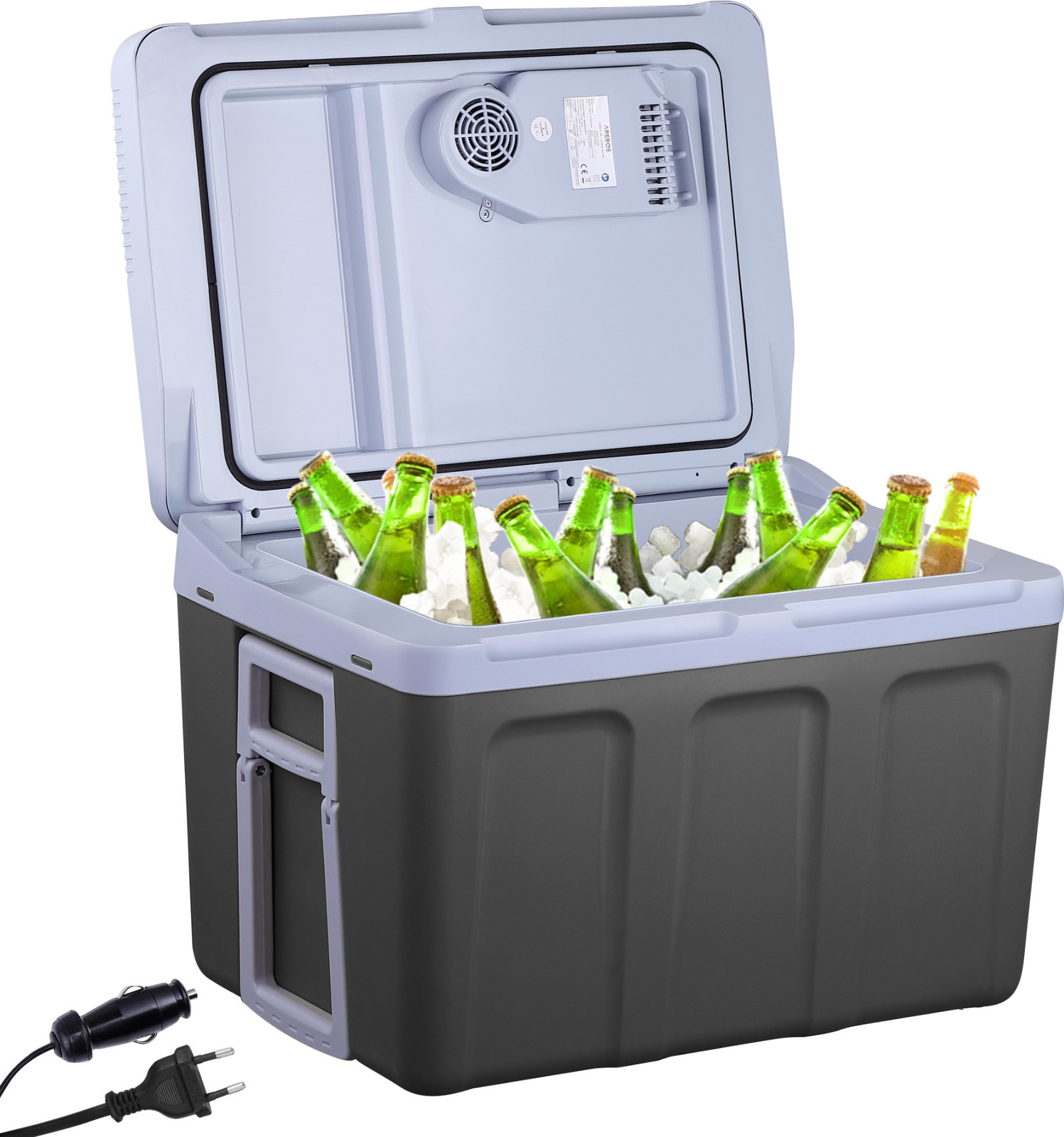 AREBOS Koelbox 40L voor auto en stopcontact (12/230V)