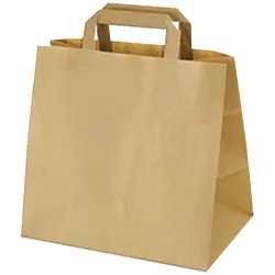 250x GASTRO Papiertragetaschen 25 x 26 x 17 cm mit EAN-Code braun