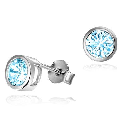 Paar Ohrstecker GOLDMAID, blau, Ohrringe, Damen, Silber 925 (Sterlingsilber)