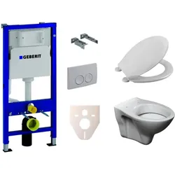 Geberit Wand-WC Set + Ceramia S-Line Pro WC 458.103.00.1NR1