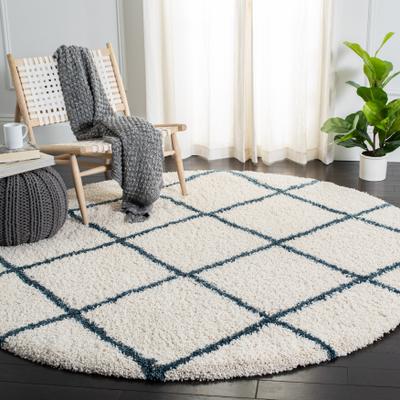 SAFAVIEH Hudson Shag Estella Diamond Trellis 2-inch Thick Rug