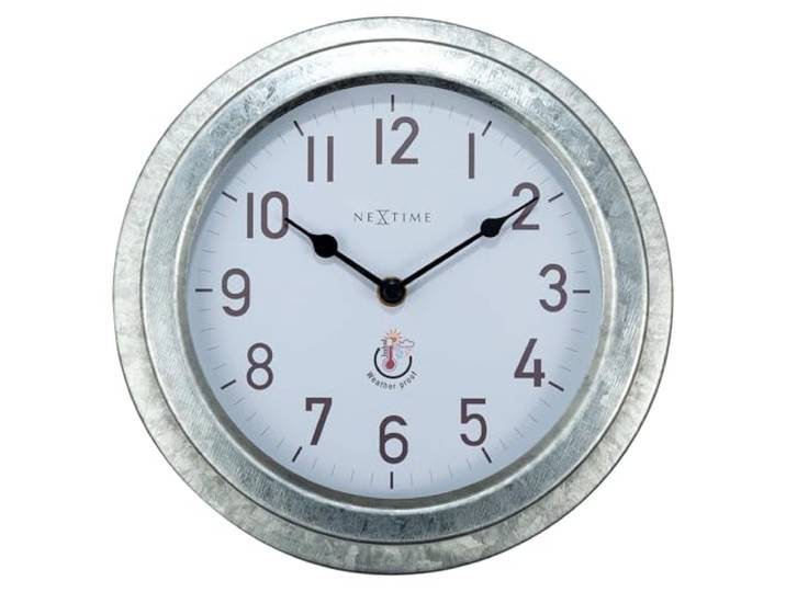 NeXtime 4301GA Wanduhr, Metall, Silber, 22cm