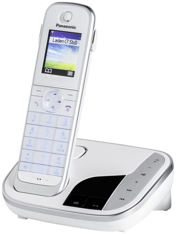 Panasonic KX-TGJ320GW schnurloses DECT Festnetztelefon mit AB weiß