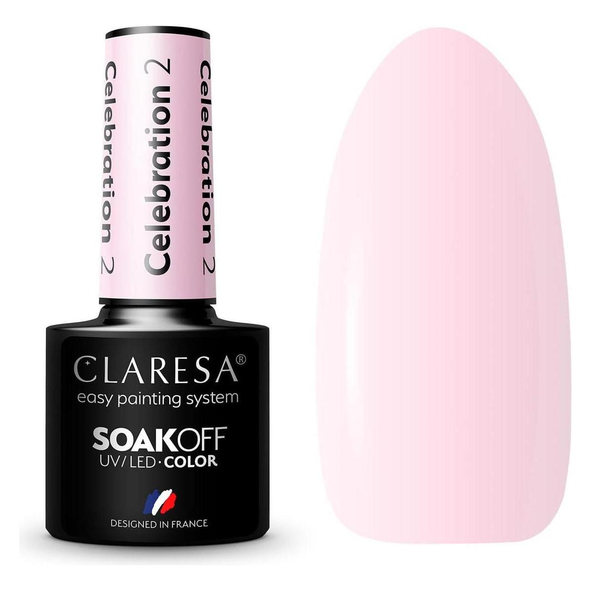 Claresa Soak Off Uv/Led Celebration Gel Polish 02 5G (Rosa, UV-Gel Lack) (39150017)