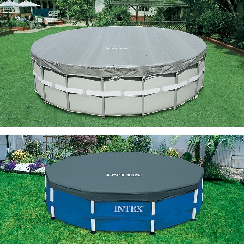 Bâche de protection pour piscine Intex tubulaire ronde - Piscine diamètre 4,27m