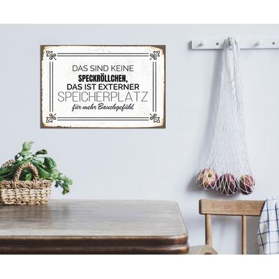 Metallbild QUEENCE "Externer Speicherplatz", schwarz (farbe bild(er): schwarz), B:30cm H:20cm, Metall, Stahl, Bilder, Stahlschilder