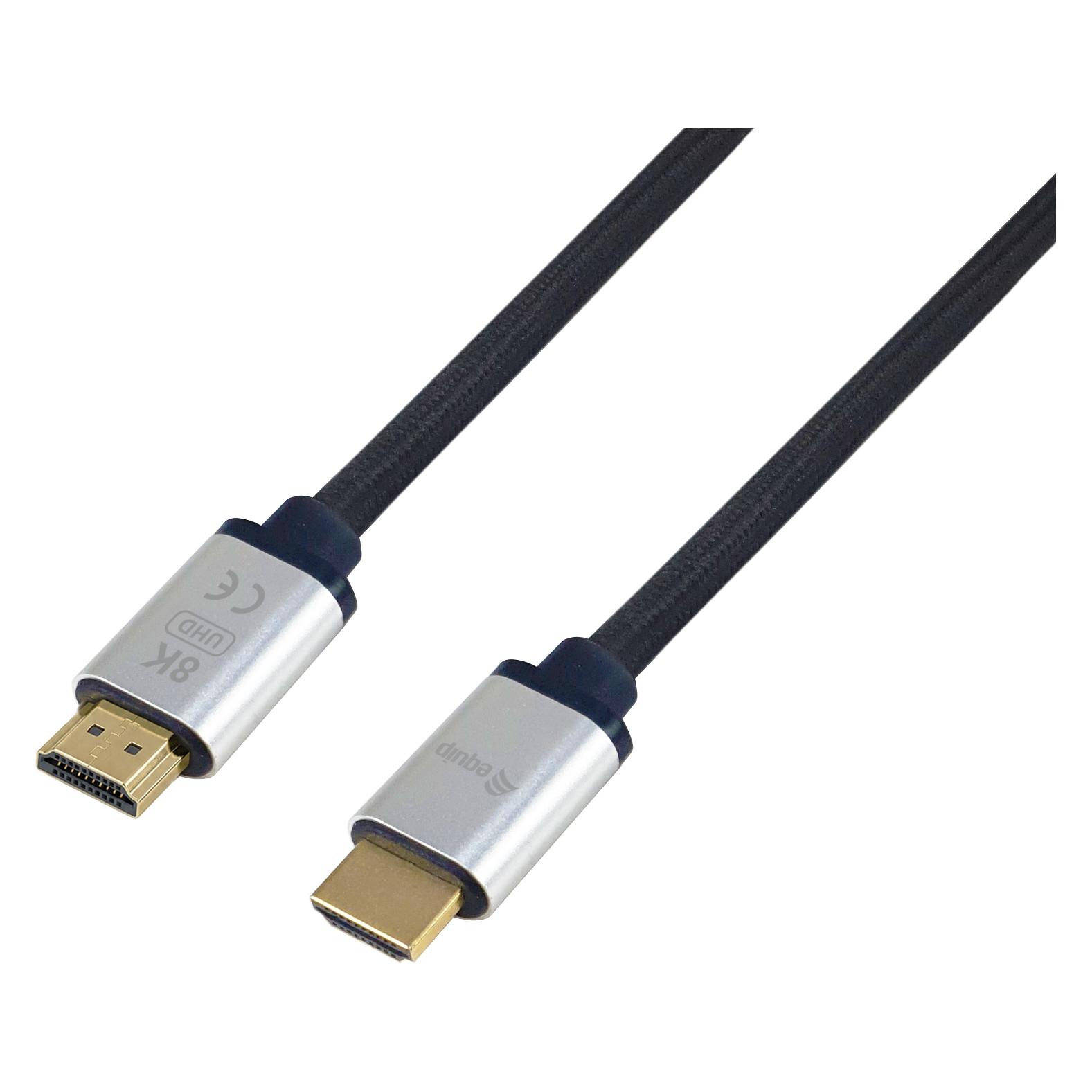 equip HDMI UHS Ethernet 2.1 48Gbps 8K/60Hz 0,50m schwarz (0.50 m) (119387)