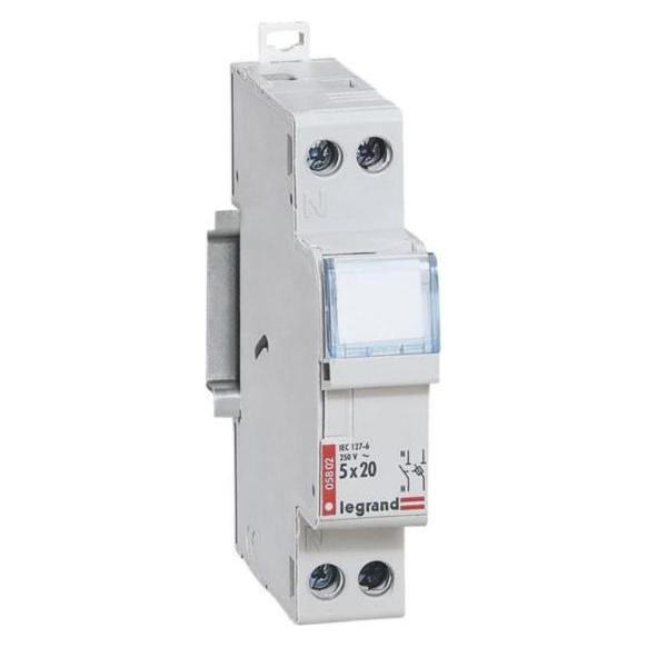 Legrand Zylindrischer Sicherungslasttrennschalter 1P+N 5x20mm RB302 005802 - 005802 (005802)