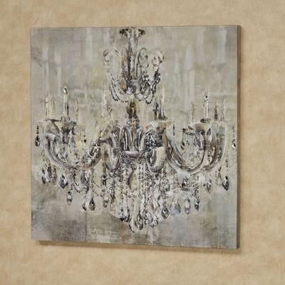 Touch of Class Elegant Chandelier Canvas Wall Art Beige , Beige