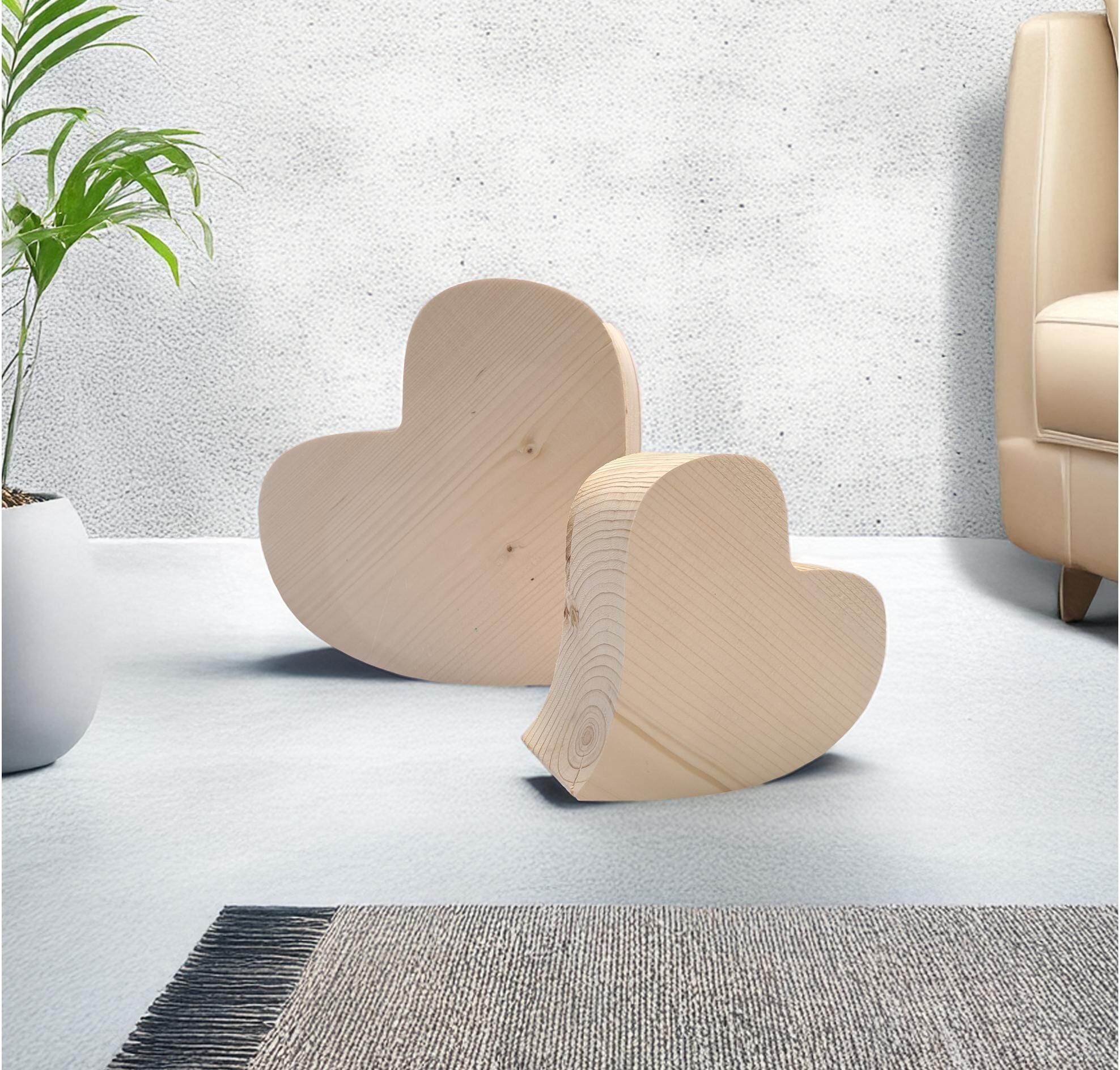Dekofigur HOLZ ZOLLHAUS "Massivholz Herz", beige (natur), B:15cm H:15cm T:15cm, Massivholz, Dekofiguren, Dekofigur natur B/H/T: 15cm x 15cm x 15cm