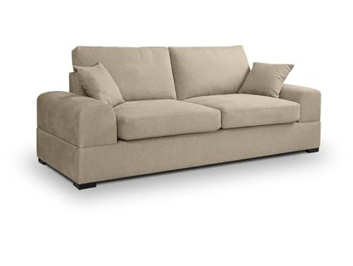xonox.home 3 Sitzer Sofa Veda Polstersofa Couch Kompaktsofa Strukturstoff beige B/H/T: 221x90x93cm