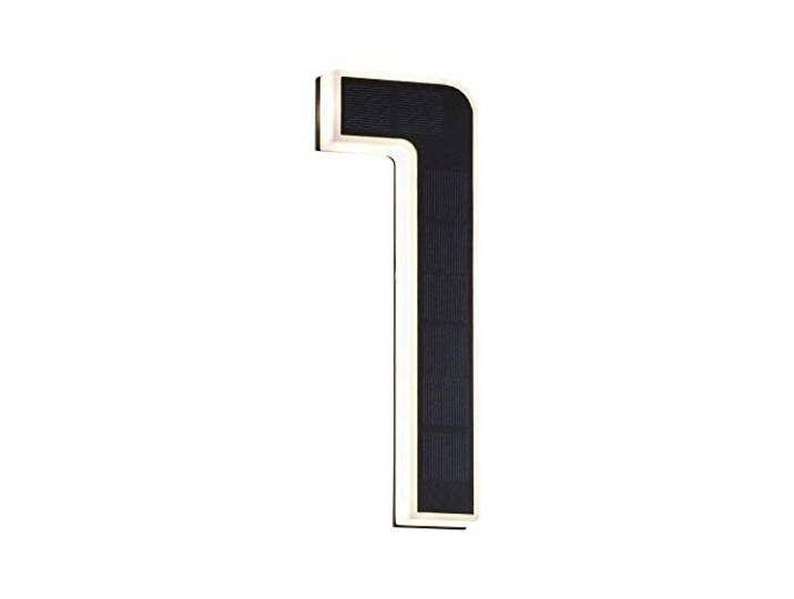 Numéro de maison lumineux solaire Paulmann n° 1\, 3000 K\, IP44\, noir Numéro de maison lumineux\, lumière blanche chaude 3000 K\, avec batterie remplaçable\, indice de protection IP44