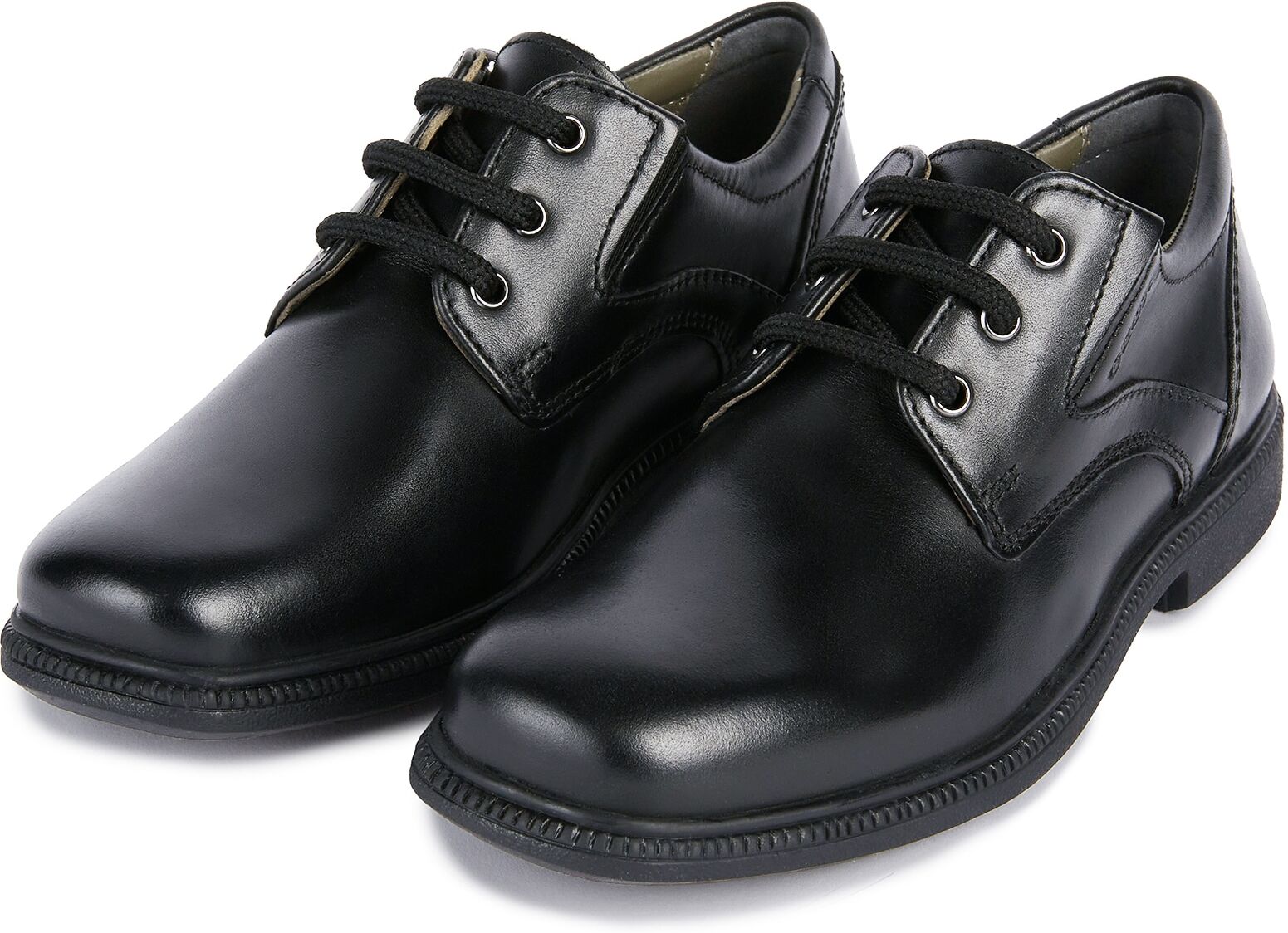 Schnürschuh GEOX "JR FEDERICO C", Jungen, Gr. 31, antibakteriell, schwarz, Leder, unifarben, festlich, Schuhe Schnürschuh, Kommunionsschuh, Festtagsschuh, Sneaker mit Textilfutter schwarz 31, antibakteriell