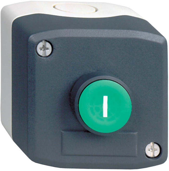 Schneider Electric Boîtier avec bouton-poussoir vert 1NO1NF (I) XALD102E (XALD102E)