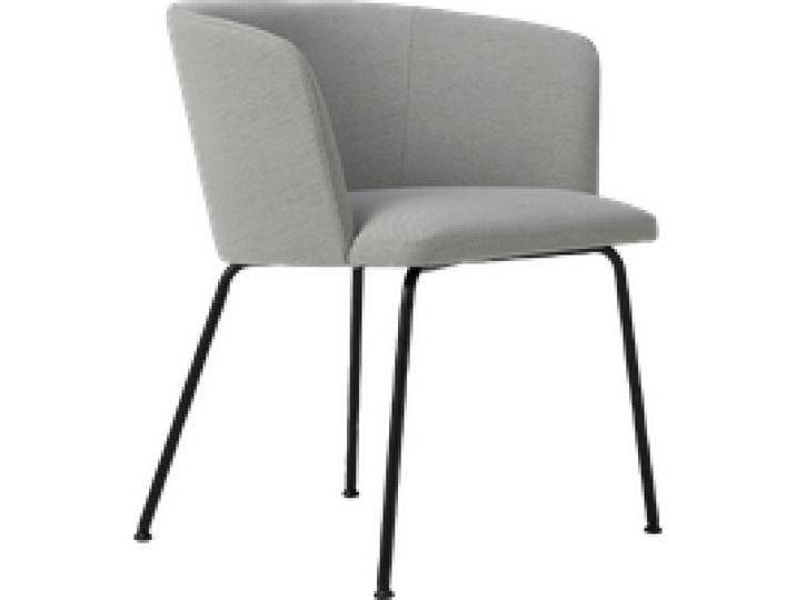 Chaise avec accoudoirs tissu pieds métal Marion