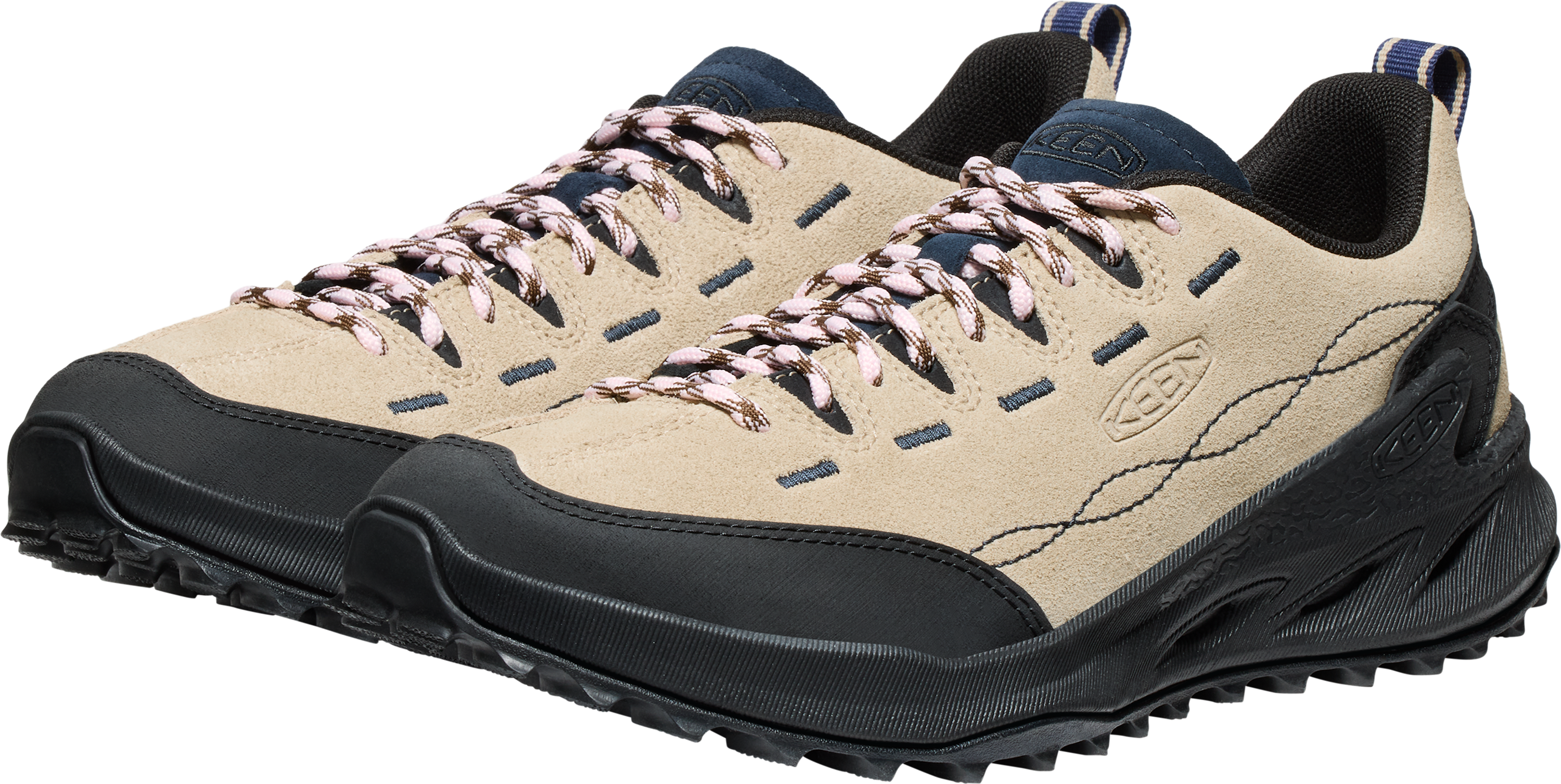 Sneaker KEEN "JASPER ZIONIC", Damen, Gr. 41, beige (safari, giggle pink), Leder, Synthetik, Schuhe Sneaker, aus Leder, atmungsaktiv safari, giggle pink 41