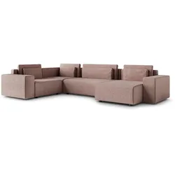 PANORAMASOFA Lorenzo 5 Sitzplätze Rosa