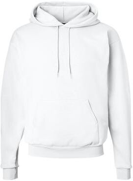 Hanes P170 EcoSmart Hooded Sweatshirt in White size 5XL   Cotton Polyester