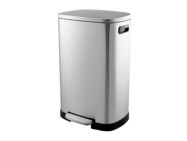 YUHANXINHESHE Küchen-Mülleimer, Fingerabdrucksicherer Edelstahl-Mülleimer Mit Herausnehmbarem Inneneimer Und Deckel, Tret-Mülleimer Mit Pedal For Das Home Office(50L)