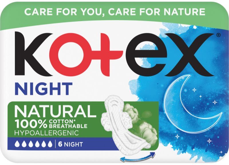 Kotex Natural Night Binden 6 St.