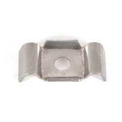 Schmetterlingsklemme für Doppelstabmatten - 50 x 25 mm - Zaunklemme aus Edelstahl - Zaunbefestigung für 6/5/6 mm und 8/6/8 mm Doppelstabmattenzäune