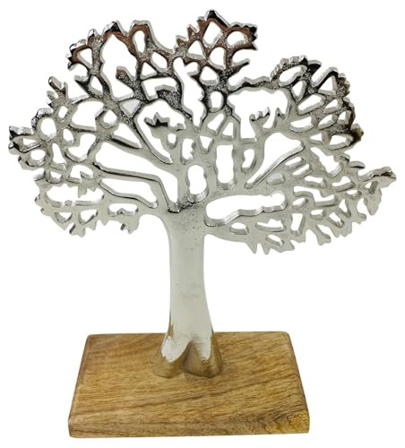 Something Different Beeld Tree on Wood Base Multicolours 30x33 cm