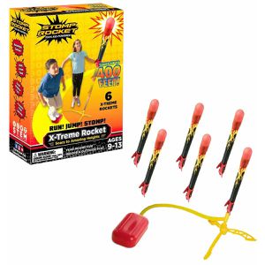 Stomp-Rocket Fluggerät 365040 X-Treme Raketenspiel, mit Startrampe & 6 Schaumstoffraketen, Länge 25 cm