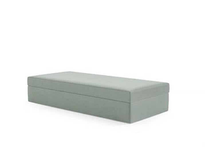 LIKMA Kinderbett 70x180 cm Minze Bett mit Bettkasten Jugendbett Polsterbett Velvet Stoff
