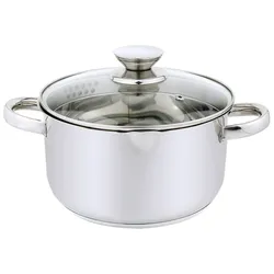 Michelino Carolin Bratentopf mit Glasdeckel & Ausgießfunktion - ø24 cm