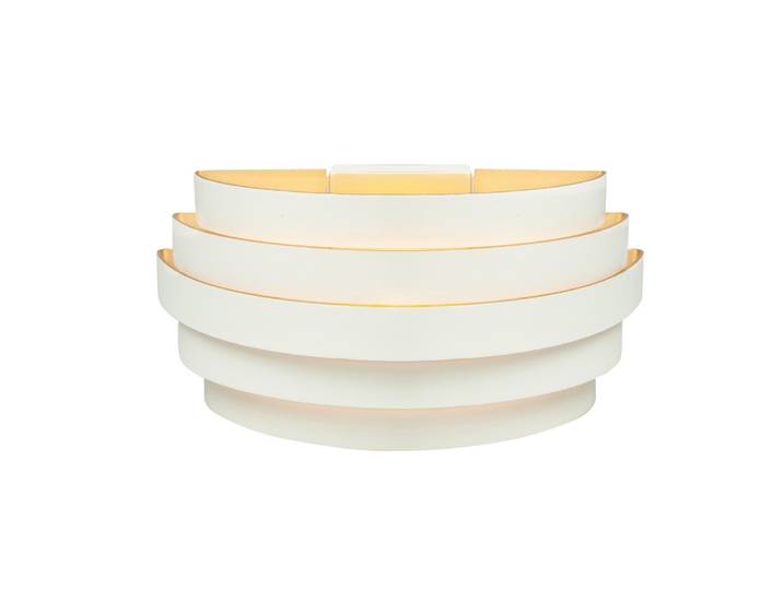 Design wandlamp Scudo wit met goud 25cm Highlight - W3641.00