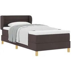 vidaXL, Boxspringbett, Boxspringbett Mit Matratze Stoff Dunkelbraun (100 x 200 cm)