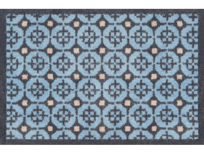 Fußmatte TURTLE MAT Parterre Blue , blau, B:40cm H:9mm L:60cm, Obermaterial: 85% Baumwolle, 15% Viskose, Teppiche, Fußmatte